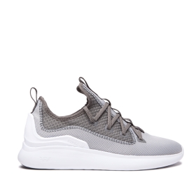 Supra Mens FACTOR Lt Grey/Grey/white Low Top Shoes | CA-41088